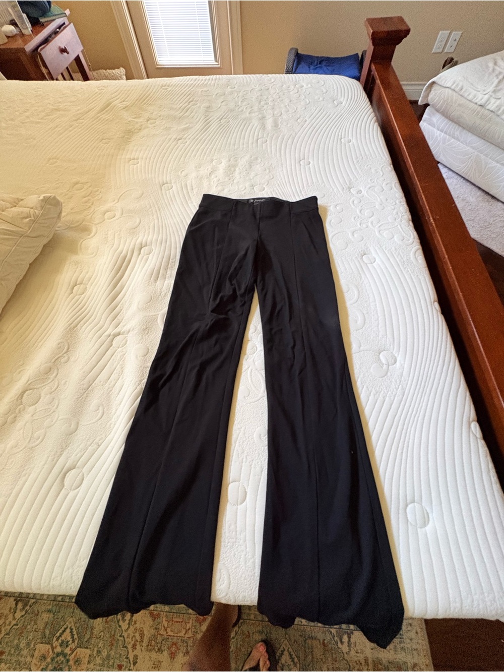 INC International Concepts Black Wide-Leg Stretch Trousers